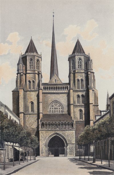 Dijon, Cathedrale Saint-Benign, Fasad O av French Photographer