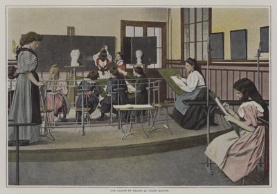 Ritkurs på Lycee Racine, Paris (färgfoto) av French Photographer
