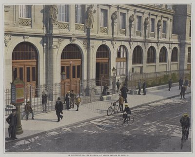 Slut på skoldagen klockan fyra, Lycee Janson de Sailly, Paris (färgfoto) av French Photographer