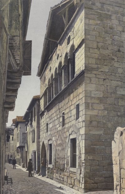 Figeac, hus från 1200-talet (Rue Hortabadial) av French Photographer