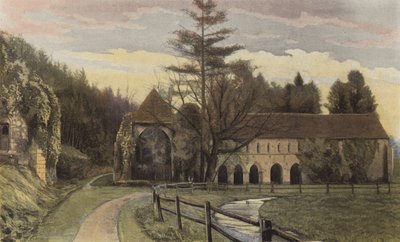 Fontaine-Guerard, före detta kloster (tillsammans) av French Photographer