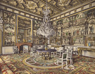 Fontainebleau: Påvliga lägenheten, receptionsrummet (färgfoto) av French Photographer