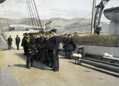 Franska flottan, sent 1800-tal: Permisonaries avgång - Bibl. des Arts Deco. av French Photographer