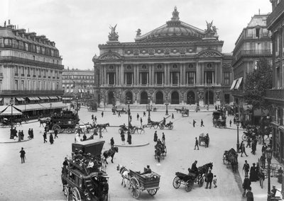 Allmän bild av Paris operahus, sent 1800-tal av French Photographer