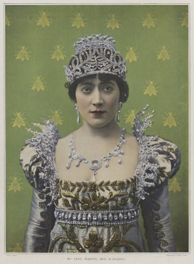 Jane Hading som Josephine i Plus que Reine (färgad bild) av French Photographer