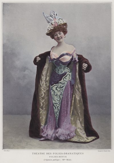 Juliette Mealy, fransk skådespelare och sångerska (färgad bild) av French Photographer
