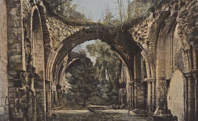Jumieges, matsal i det tidigare klostret av French Photographer