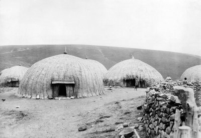 Kaffir Huts, Sydafrika, ca 1914 av French Photographer