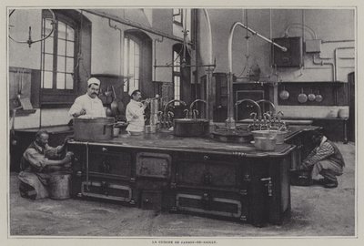 Kitchen of the Lycee Janson-de-Sailly, Paris (s/v foto) av French Photographer