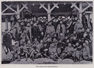 Den ryska armén: Paul Saint-Petersburg Military School (s/v foto) av French Photographer