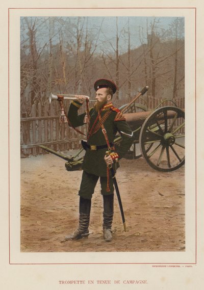 Den ryska armén: Trumpet in Field Dress (foto) av French Photographer