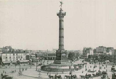 Julikolumn, Place de la Bastille, Julikolumn, Bastiljens plats (fotogravyr) av French Photographer