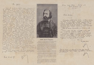 Pariskommunen, Charles-Theophile Ferre (s/v foto) av French Photographer