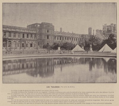 Pariskommunen, Tuilerierna, Utsikt från trädgården (s/v foto) av French Photographer