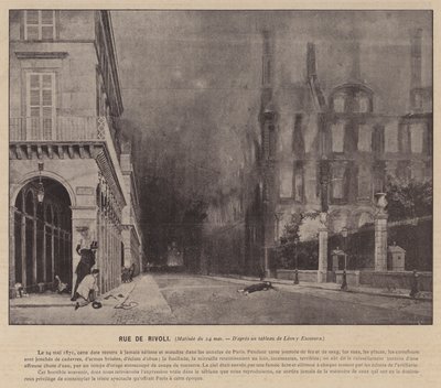 Pariskommunen, Rue De Rivoli, matiné den 24 maj (s/v foto) av French Photographer