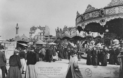 Tronmässan, Place de la Nation, Paris, ca 1900 av French Photographer