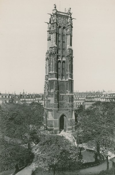 La Tour Saint-Jacques, Saint-Jacques Tower (fotogravyr) av French Photographer