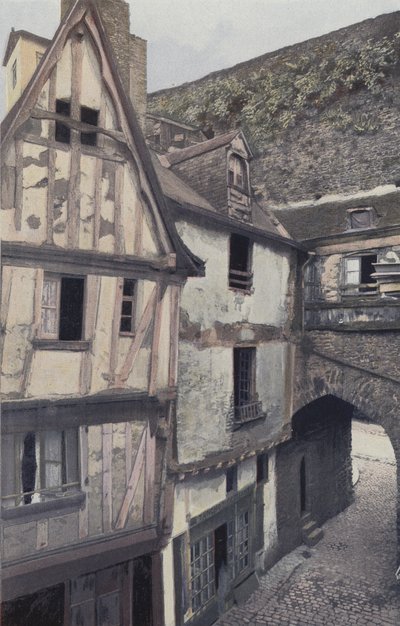 Laval, Porte Beucheresse och vicilles hus av French Photographer