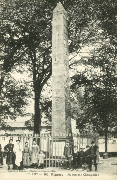 The Lot, Figeac, Monument Champollion av French Photographer