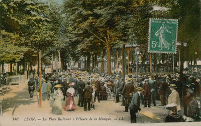Lyon, Place Bellecour vid Music Hour av French Photographer