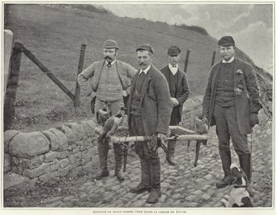 Major Fisher jagar ripa i Skottland av French Photographer