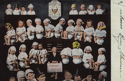 Många bebisar på sina pottor av French Photographer