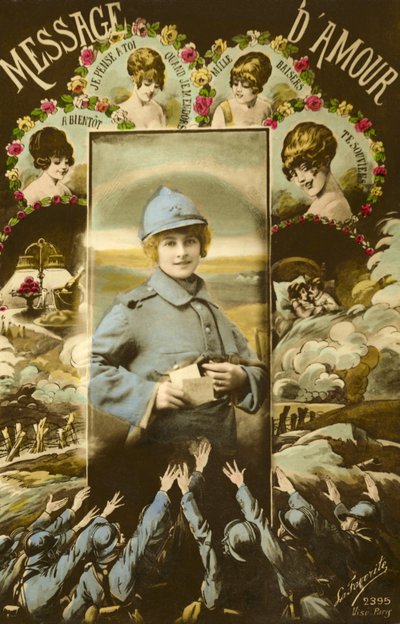 Kärleksmeddelanden till soldater (färgfoto) av French Photographer