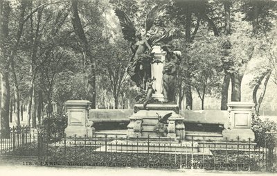 Monument av fabulisten La Fontaine, Jardin du Luxembourg (s/v foto) av French Photographer