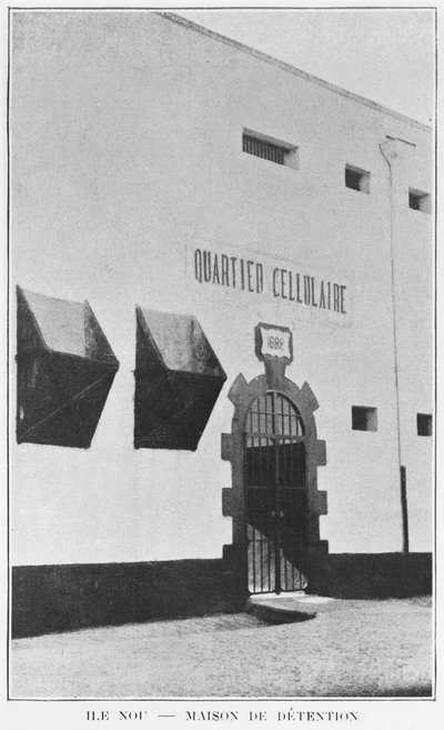 Nya Kaledonien, Isle of Nou, House of Detention, från La Depeche Coloniale, 1903 av French Photographer