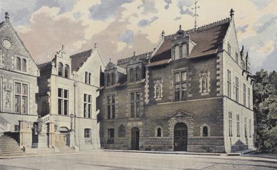 Orleans, rådhuset, huvudfasaden och paviljongen till höger av French Photographer