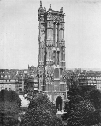 Paris - Saint-Jacques Tower (s/v foto) av French Photographer