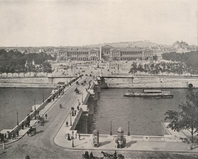 Paris: Utsikt över Place de la Concorde, med utsikt mot norr (s/v foto) av French Photographer