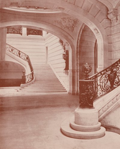 Paris: Escalier of the Sorbonne (s/v foto) av French Photographer
