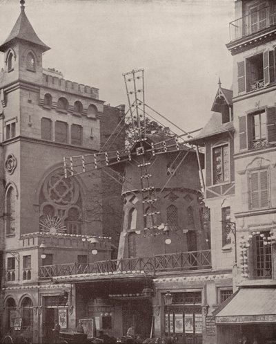 Paris: Moulin Rouge exteriör (s/v foto) av French Photographer