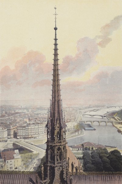 Paris, Notre-Dame-pilen, utsikt tagen från södra tornet av French Photographer