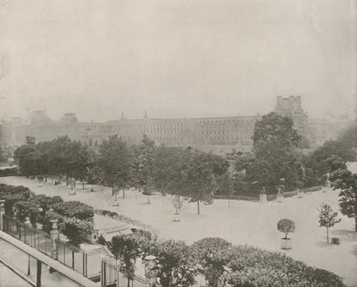 Paris: Trädgård mittemot Tuileriepalatset (s/v foto) av French Photographer