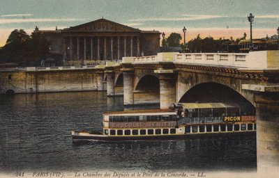 Paris, Deputeradekammaren och Pont De La Concorde av French Photographer