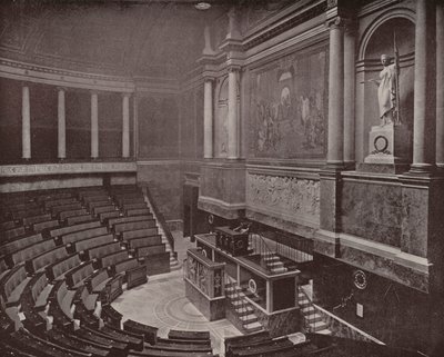 Paris: Legislative Hall, Deputeradekammaren (s/v foto) av French Photographer