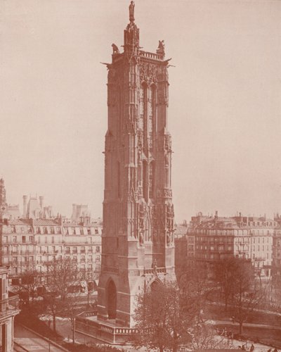 Paris: Tour Saint Jacques, St James (s/v foto) av French Photographer
