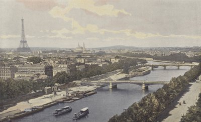 Paris, utsikt över Seine, tagen från Pavillon de Flore av French Photographer