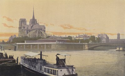 Paris, Vy över E-punkten av Ile de la Cite av French Photographer