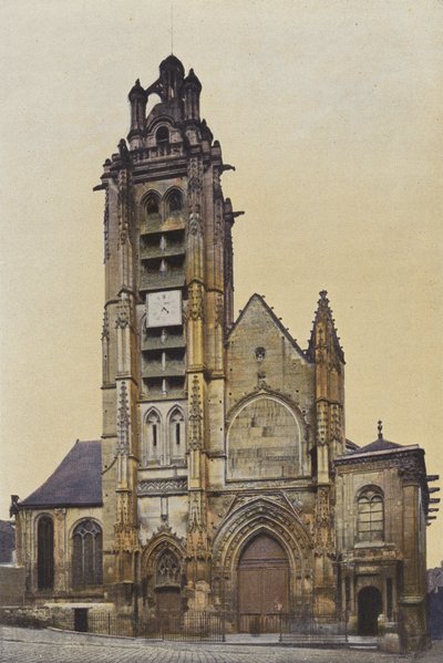 Pontoise, Saint-Maclou kyrka, fasad av French Photographer