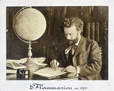 Porträtt av Camille Flammmarion (1842 - 1925), fransk astronom - fotografi av French Photographer
