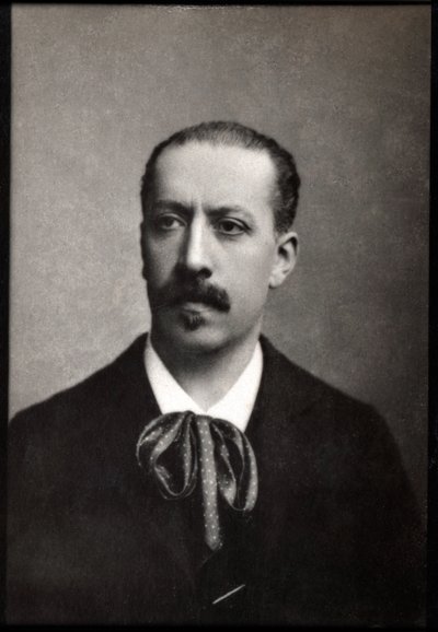 Porträtt av Charles Marie Jean Albert Widor (1844-1937), fransk organist, kompositör och lärare. av French Photographer