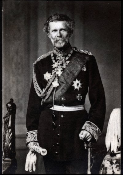 Porträtt av Edwin Freiherr von Manteuffel (baron von Manteuffel) (1809-1895), tysk fältmarskalk. av French Photographer