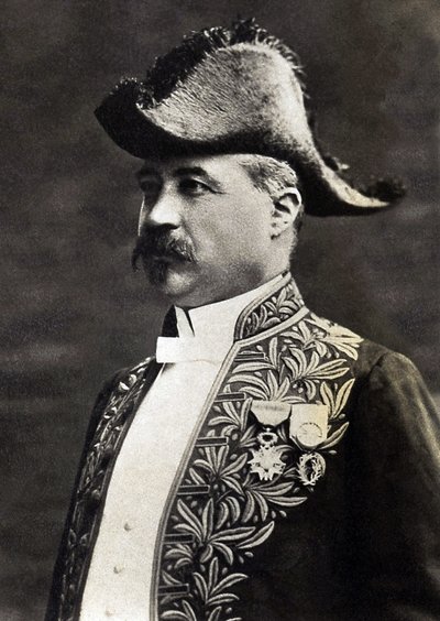 Porträtt av Emile Faguet (1847-1916), litteraturkritiker, litteraturhistoriker och fransk essäist. av French Photographer