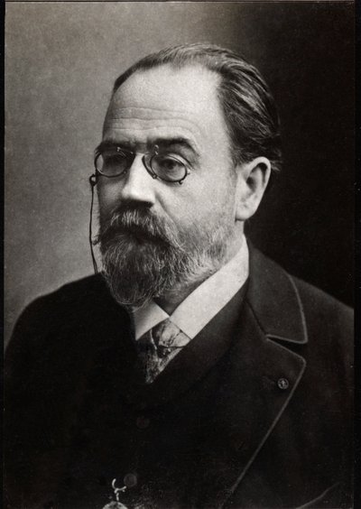 Porträtt av Emile Zola (1840-1902) fransk författare. av French Photographer