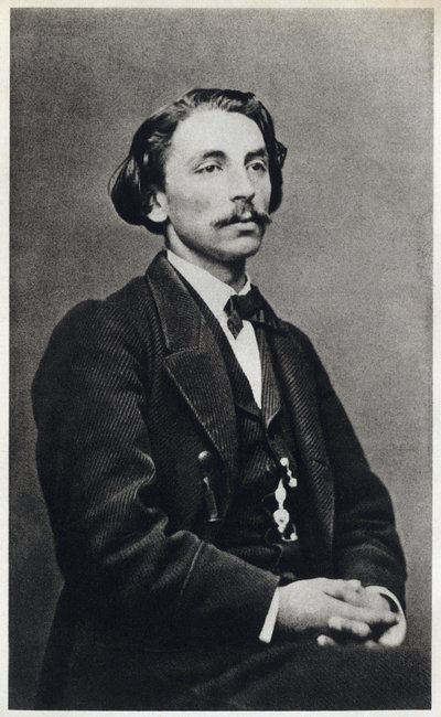 Porträtt av Etienne Mallarme dit Stephane Mallarme (1842-1898) 1862, fransk poet. Fotografi av French Photographer