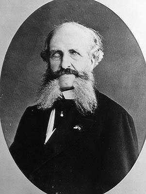 Porträtt av Noël Guéneau de Mussy, ca 1870 (s/v-foto) av French Photographer