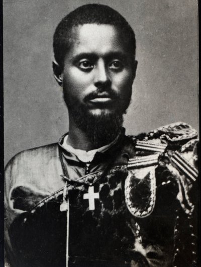 Porträtt av Ras Makonnen (1852-1906), general och guvernör i Harar-provinsen i Etiopien. av French Photographer